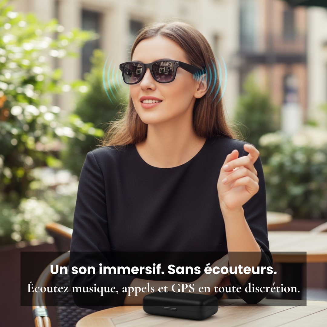 Opticam – Lunettes connectées intelligentes avec caméra HD, audio Bluetooth et assistant vocal intégré