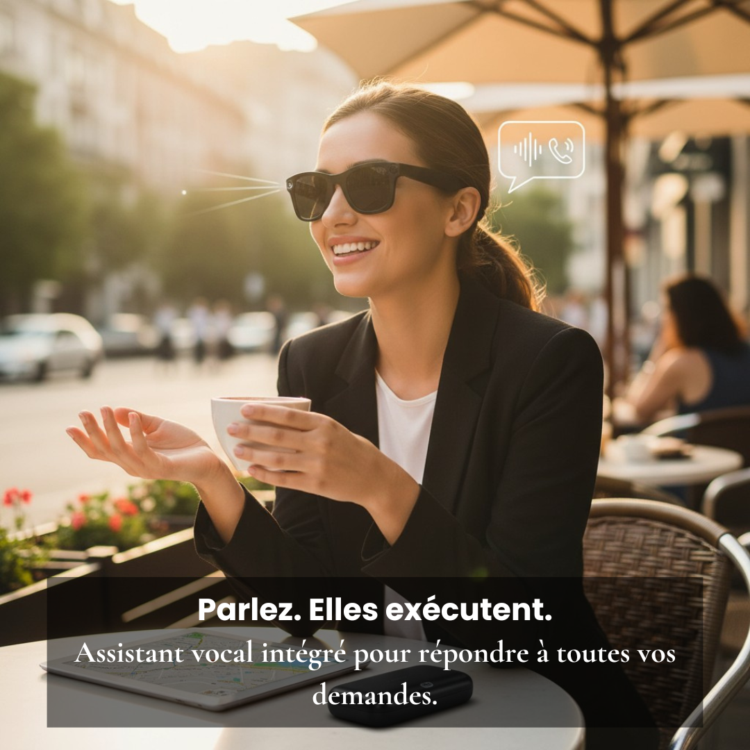 Opticam – Lunettes connectées intelligentes avec caméra HD, audio Bluetooth et assistant vocal intégré