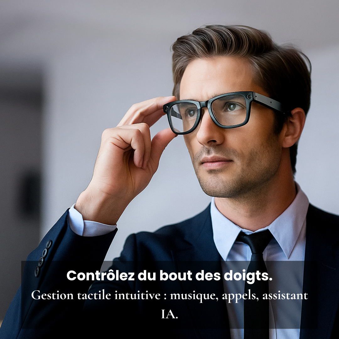 Opticam – Lunettes connectées intelligentes avec caméra HD, audio Bluetooth et assistant vocal intégré