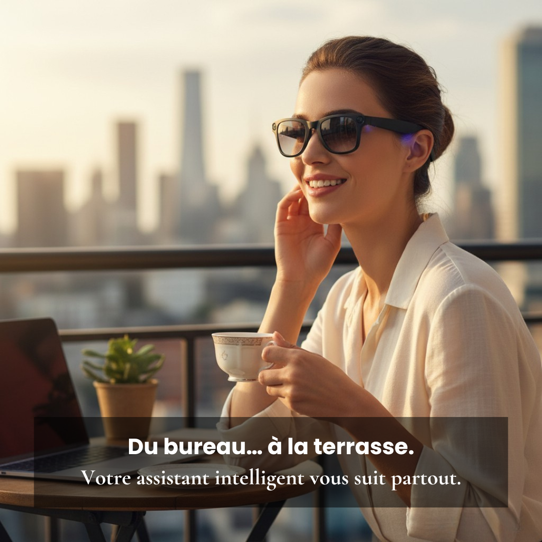Opticam – Lunettes connectées intelligentes avec caméra HD, audio Bluetooth et assistant vocal intégré